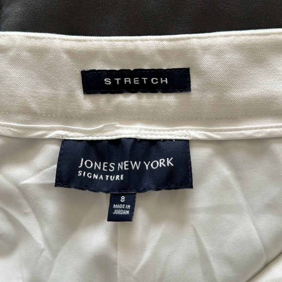 Jones New York Signature lined white pants-8 - Picture 3 of 6
